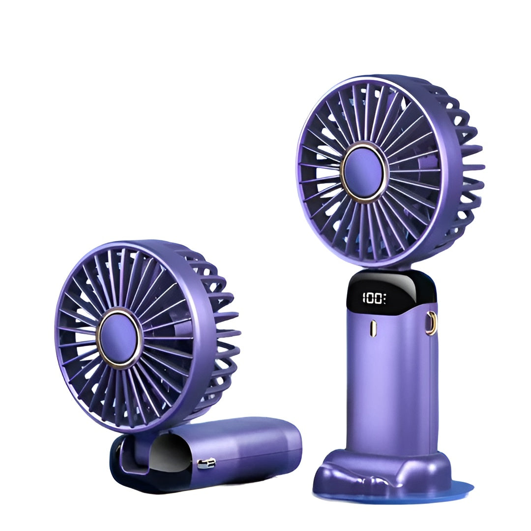 Mini-Handventilator– Wiederaufladbar & Leistungsstarke Kühlung - Lila - Handventilator