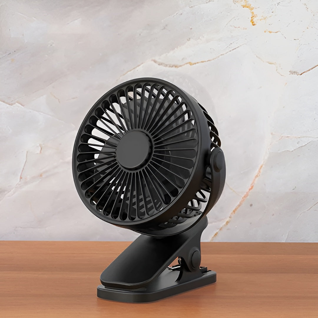 Mini-Klemmventilator – USB-Wiederaufladbar für Schreibtisch & Kinderwagen - Tischventilator