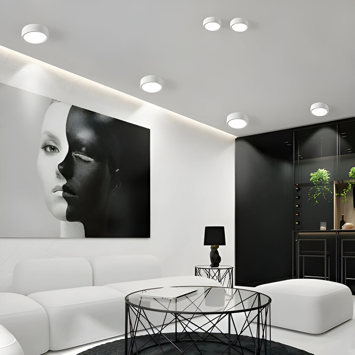 Moderne LED-Deckenleuchte – Runde Form & warmes LED-Licht | Gemütliche Beleuchtung für jeden Raum - Deckenleuchte