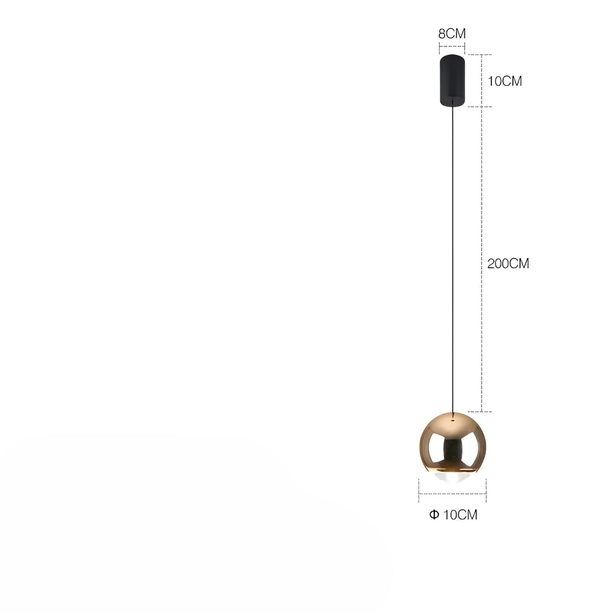 Moderne LED-Hängeleuchte – Skandinavisches Design | Perfekt für Schlafzimmer Küche und Arbeitszimmer - Gold
