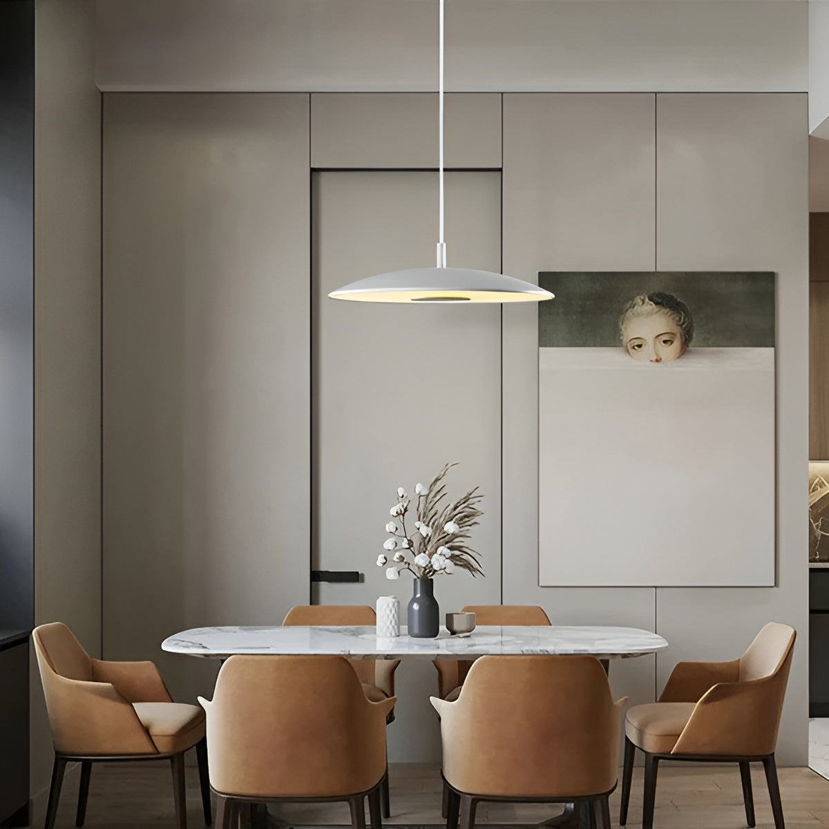 Moderna lampada a sospensione LED in ferro e nichel – Decorativa & Luce Calda | Ideale per la casa - Lampada a sospensione