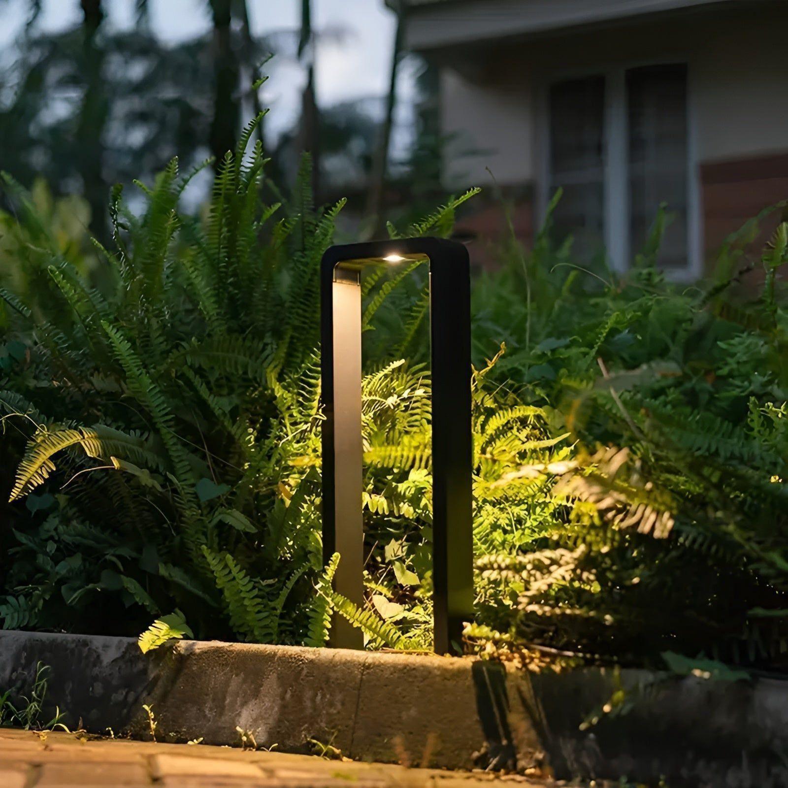 Moderne LED-Pollerleuchte aus Aluminium – Wetterfeste Gartenbeleuchtung in Schwarz oder Grau | Für Terrassen Wege