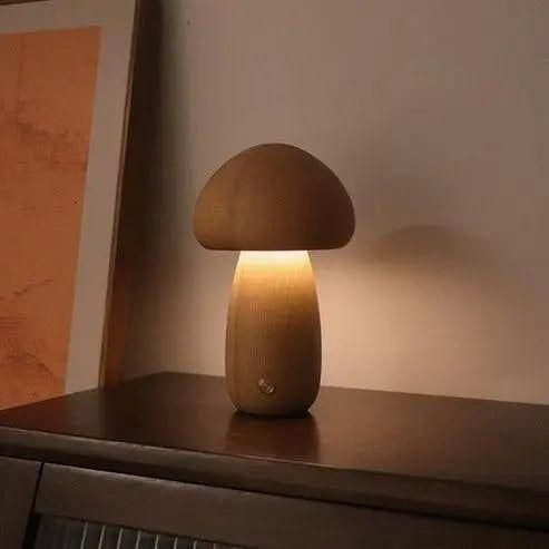 Mushroom Lamp - Pilz Nachttischleuchte - Buche / A - Tischlampe