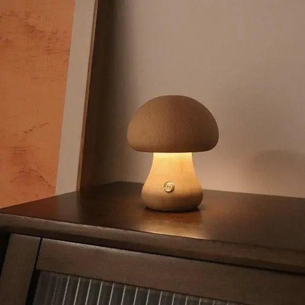 Mushroom Lamp - Pilz Nachttischleuchte - Buche / C - Tischlampe