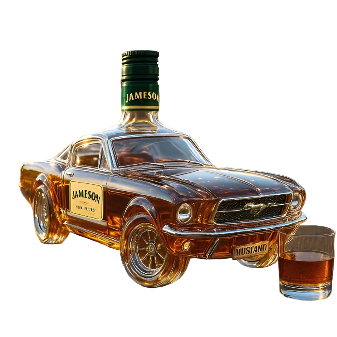 Mustang Whiskey-Dekanter aus Glas – Edle Karaffe im Sportwagen-Design - Dekanter