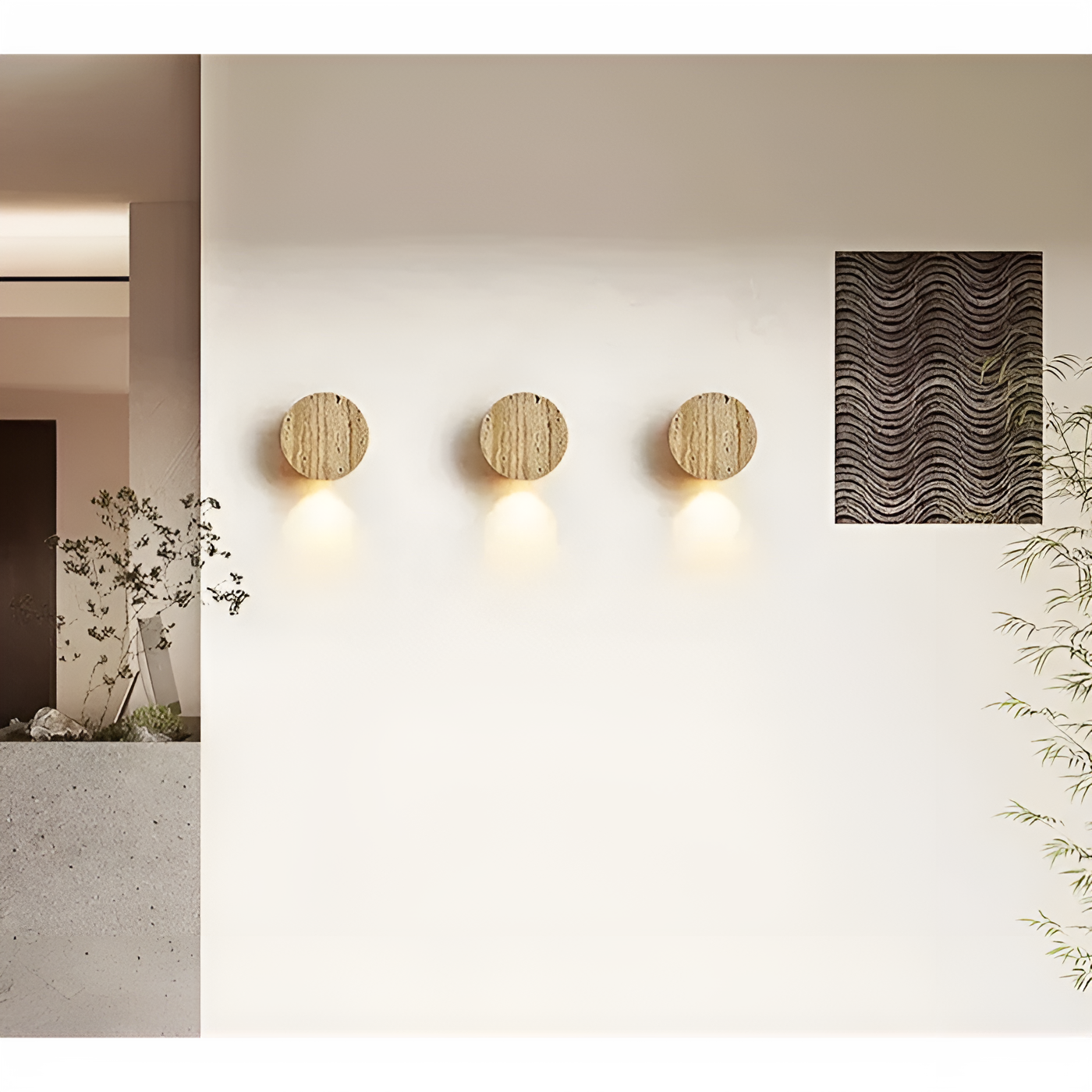Wandleuchte aus Naturmarmor – Edles Naturmaterial & Warmes Licht | Stilvolle Innenbeleuchtung