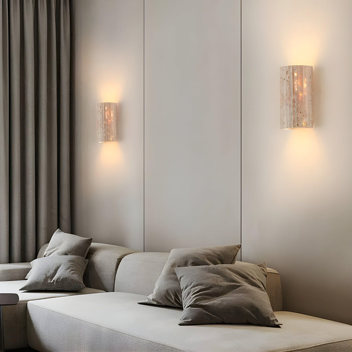 Naturstein-Wandleuchte – Dekorative LED-Wandlampe für Wohnräume - Wandleuchte
