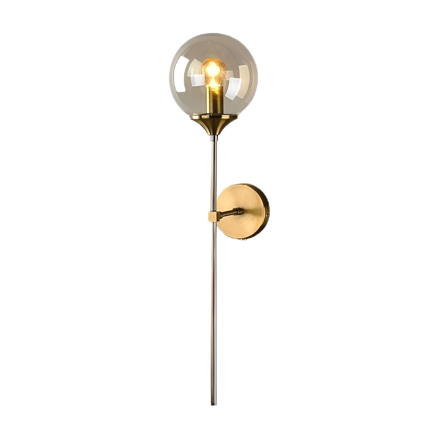 GlassGleam Lampe - Nordische Gold Indoor Glasball Wandlampe Elegare