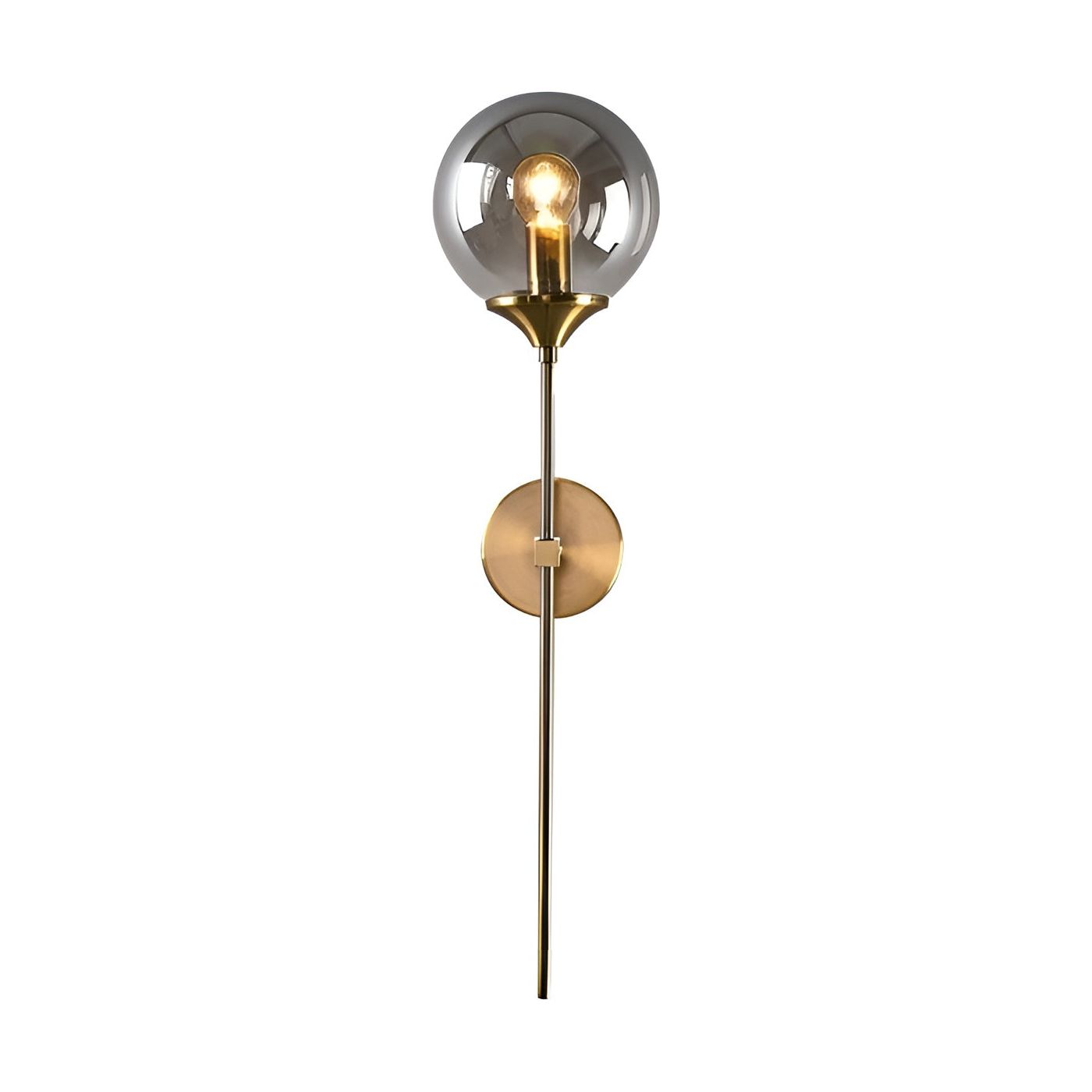 GlassGleam Lampe - Nordische Gold Indoor Glasball Wandlampe Elegare