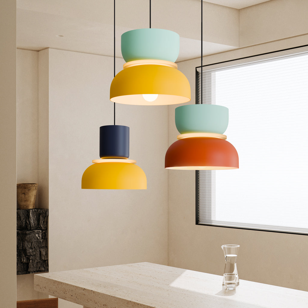 Lampada a sospensione nordica con accenti colorati – Lucie - Lampada da soffitto
