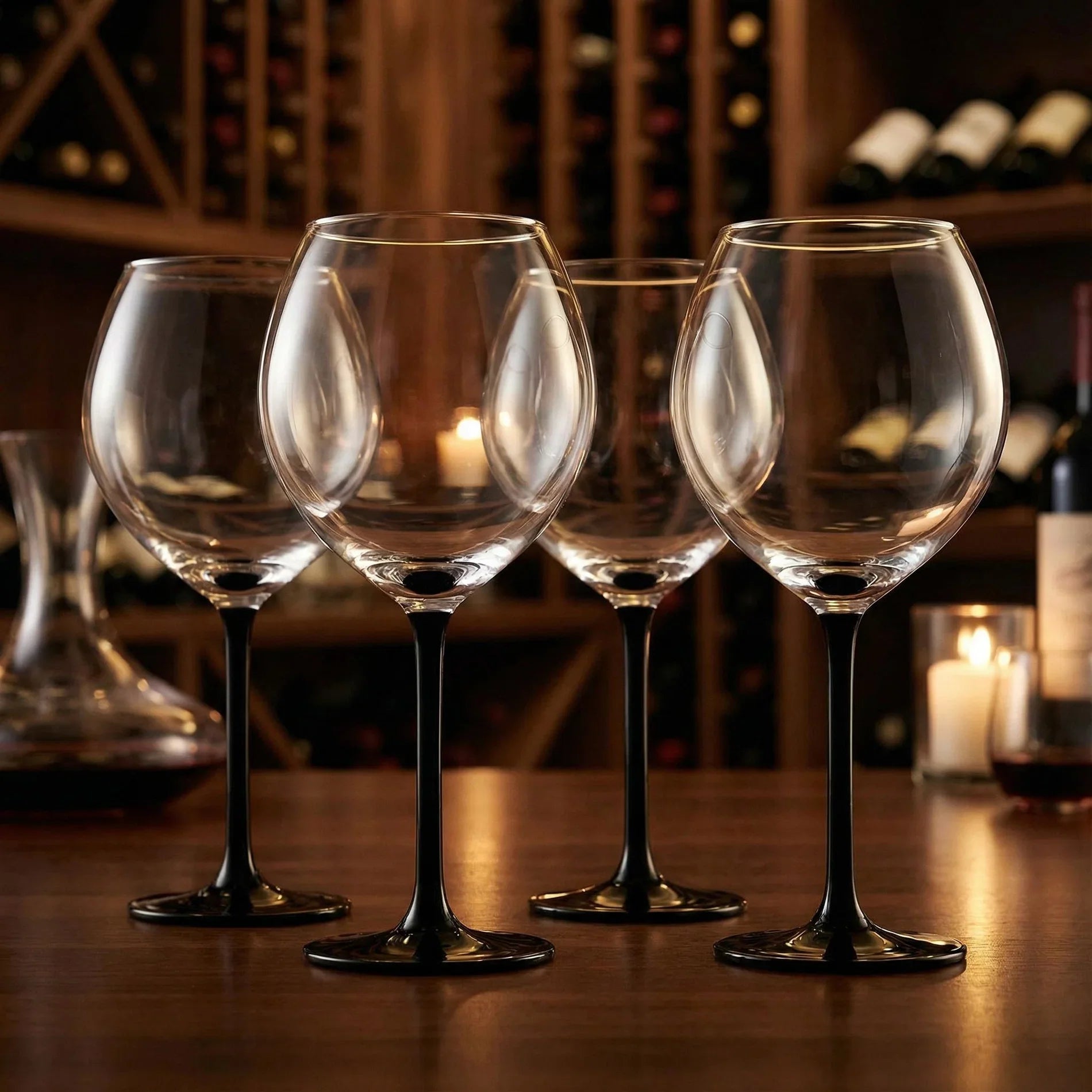 Onyx Weingläser 4er Set – Elegante Trinkgläser für Rotwein & Weißwein - Weinglas