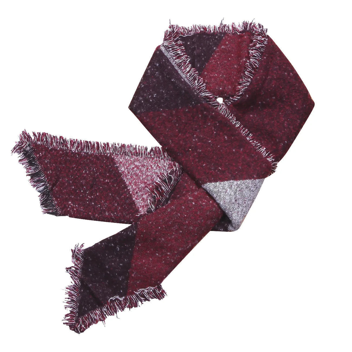 Oversized Wollmix-Schal 250x70 cm – Warm weich und vielseitig - Rot - Bekleidung & Accessoires > Accessoires > Schals