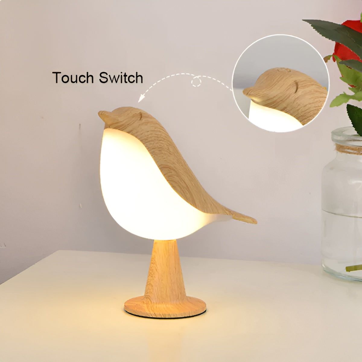 Magpie Glow - Elegante LED-Vogellampe mit Touch-Steuerung mit Aromatherapie - Elegare