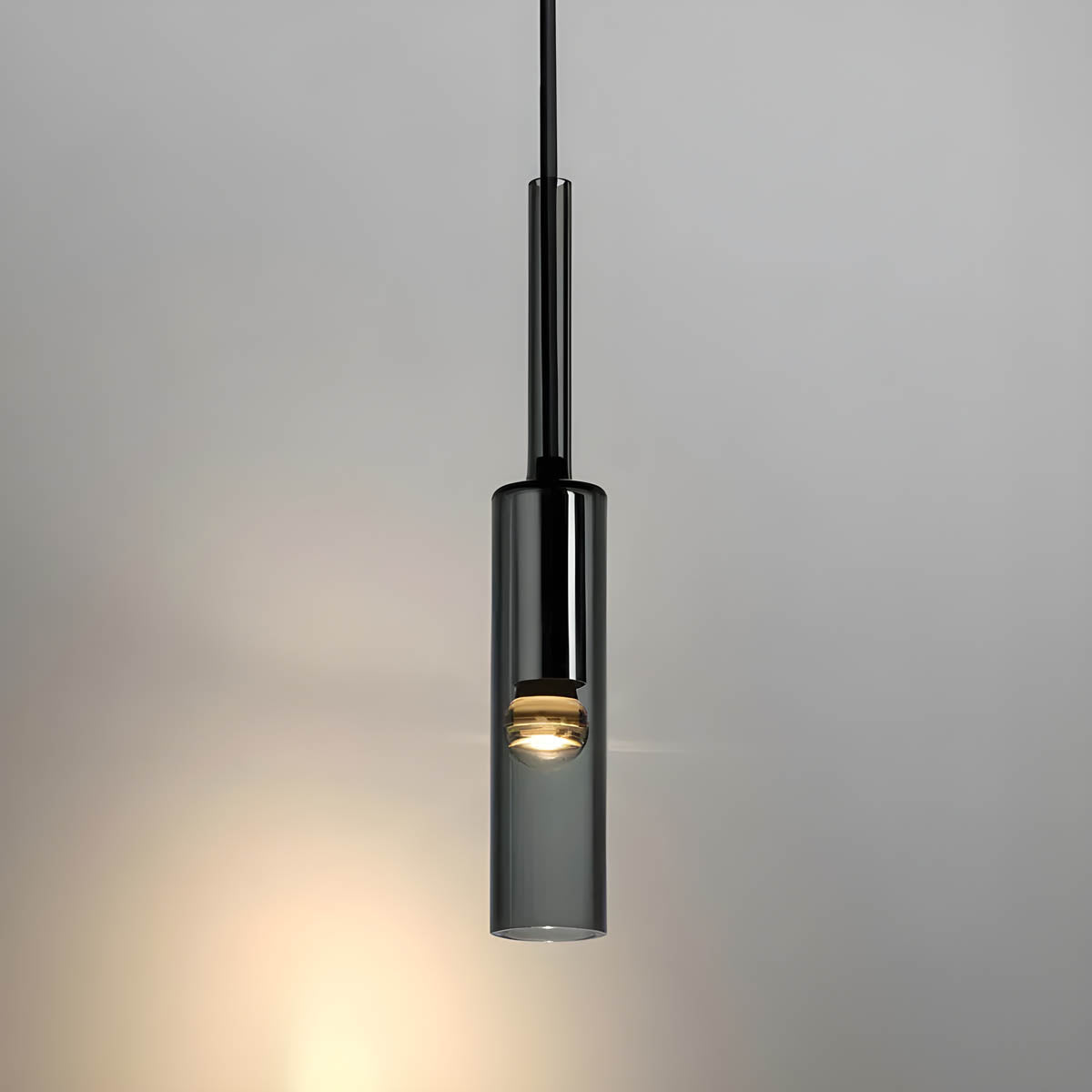 Pendelleuchte aus Rauchglas – Elegantes Design mit funkelnden Lichteffekten | Perfekt für Wohnzimmer - Pendelleuchte