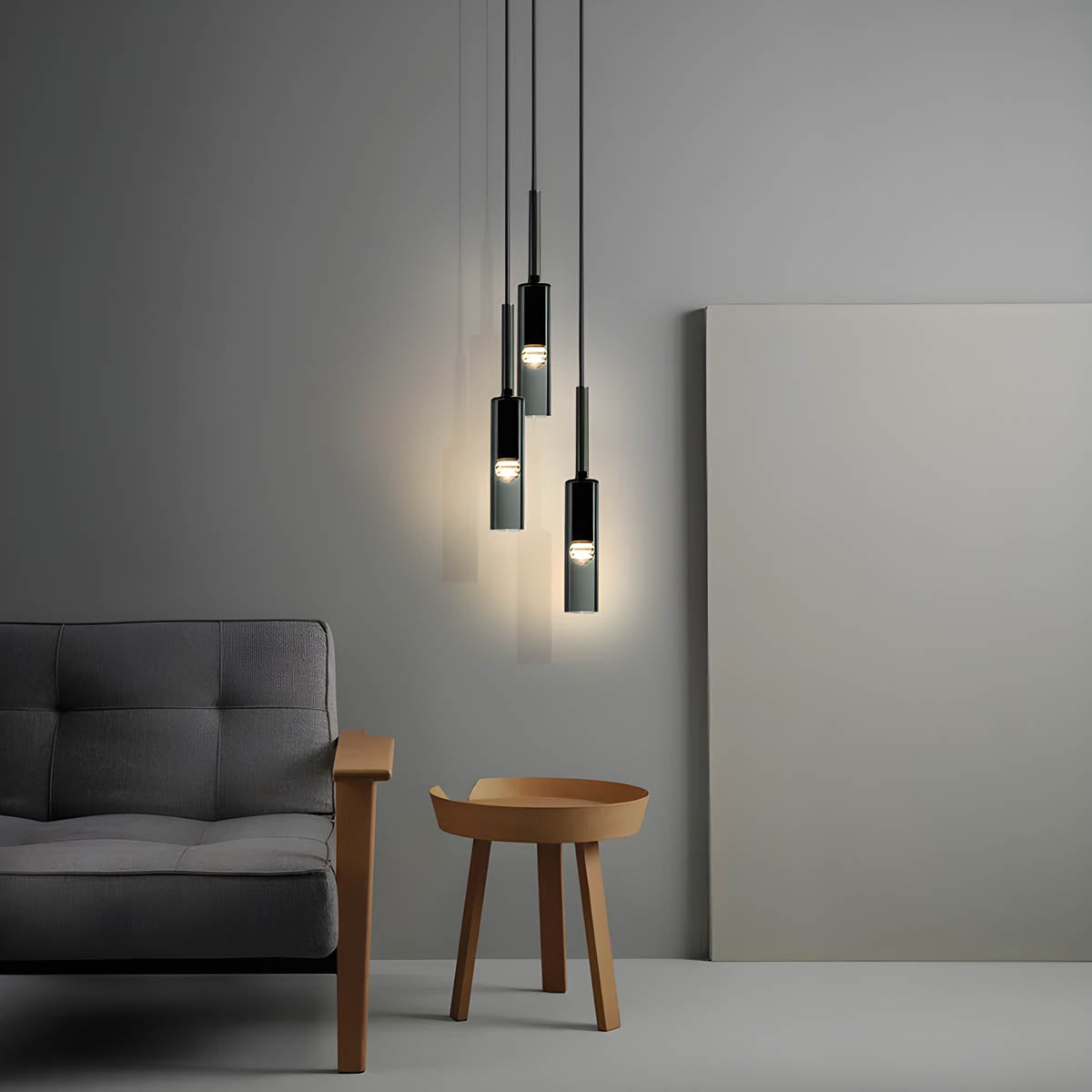 Pendelleuchte aus Rauchglas – Elegantes Design mit funkelnden Lichteffekten | Perfekt für Wohnzimmer - Pendelleuchte
