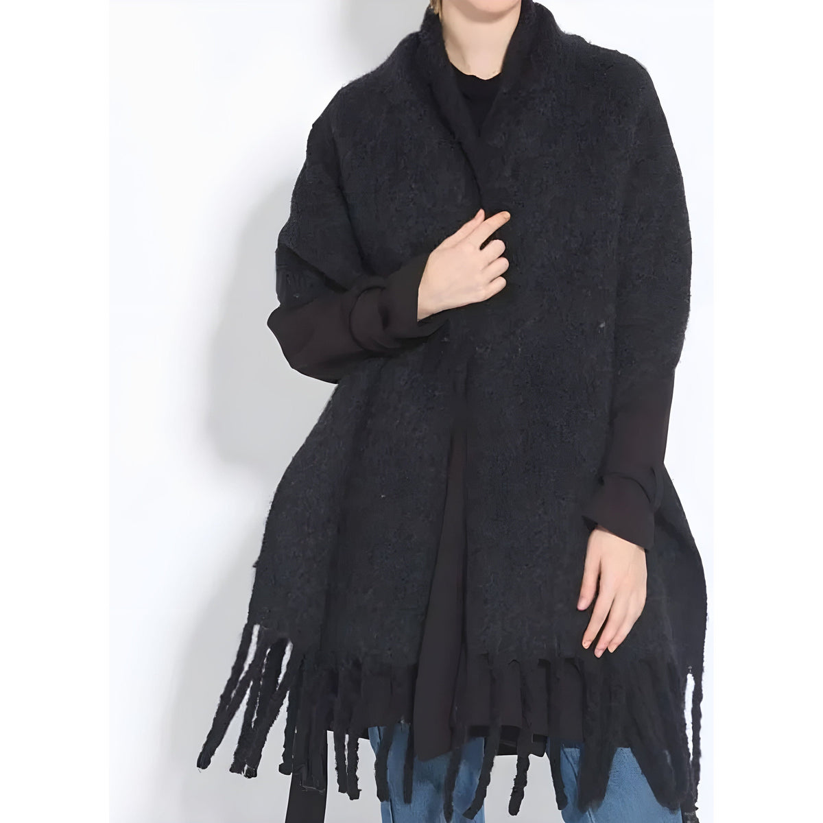 Perdita Schal - Luxus Kaschmir Damen Winterschal - Schwarz - Wohnzubehör
