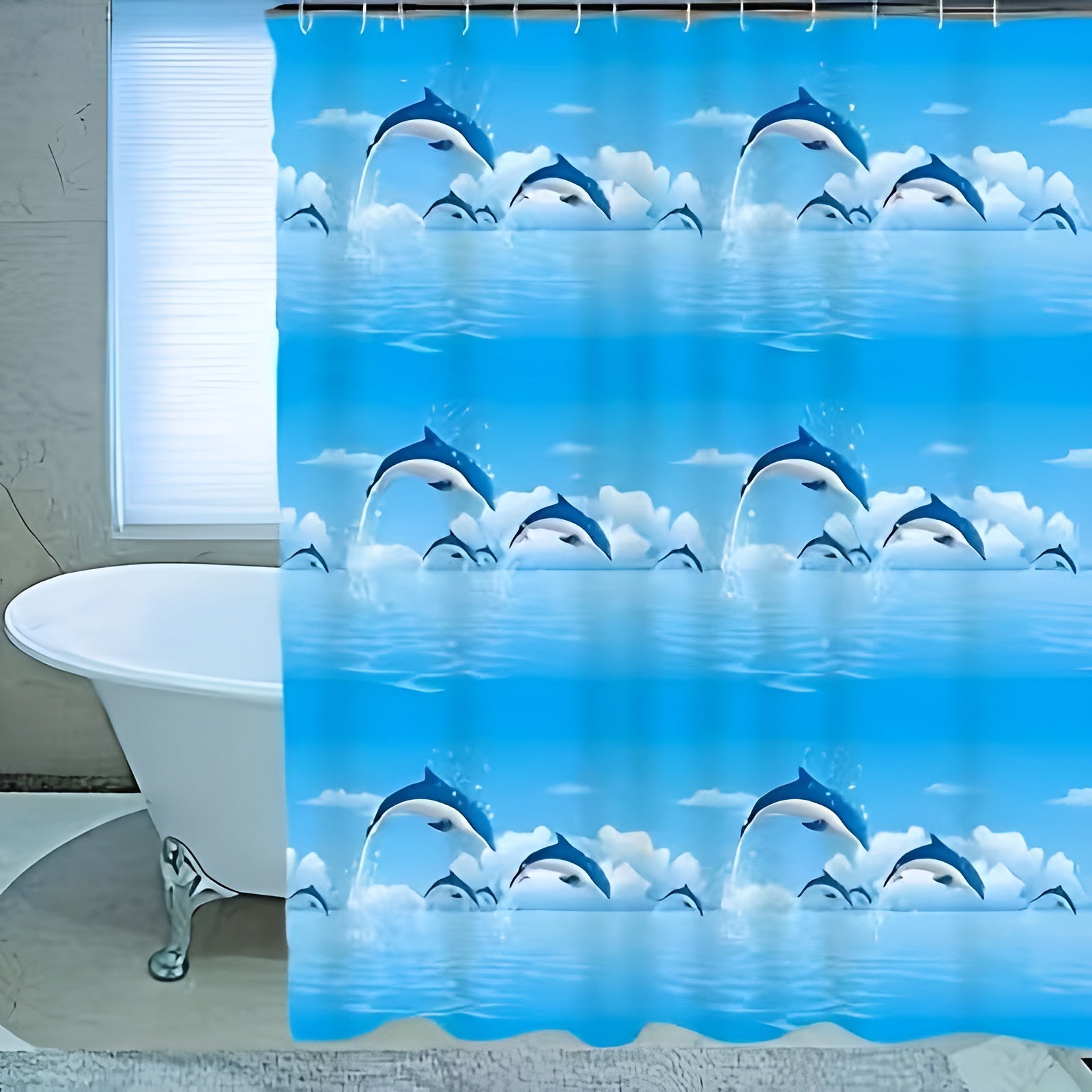 PEVA Duschvorhang für Badezimmer – Hygienisch und Pflegeleicht | Wasserabweisendes Design - Vorhang