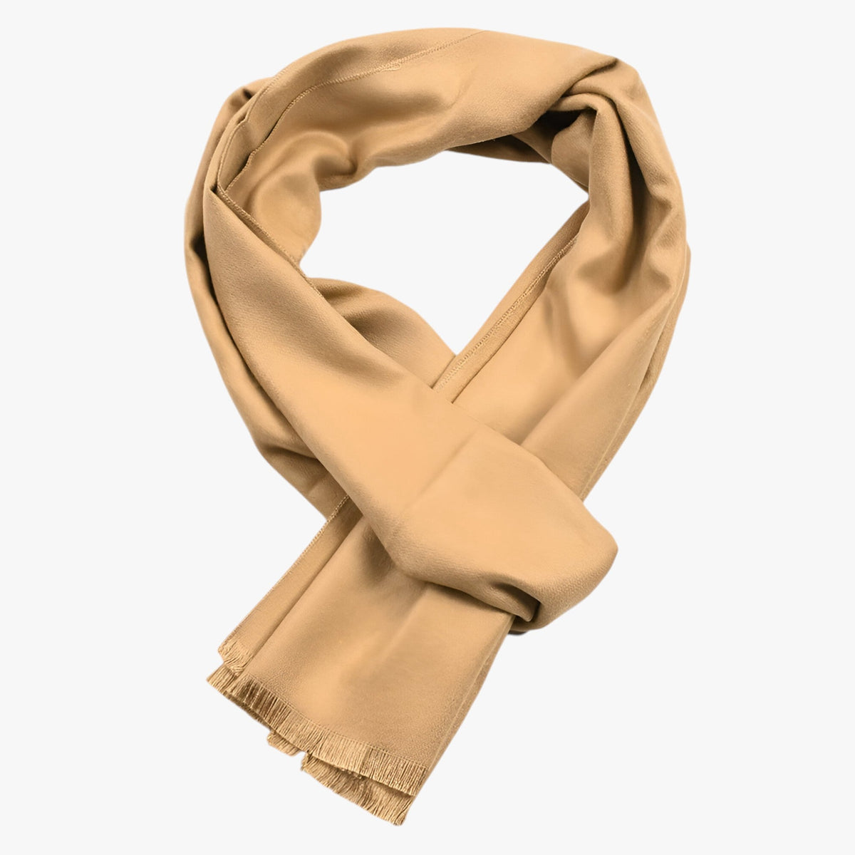 Einfarbiger Kaschmir-Schal in Khaki – natürlicher Farbton für jeden Look