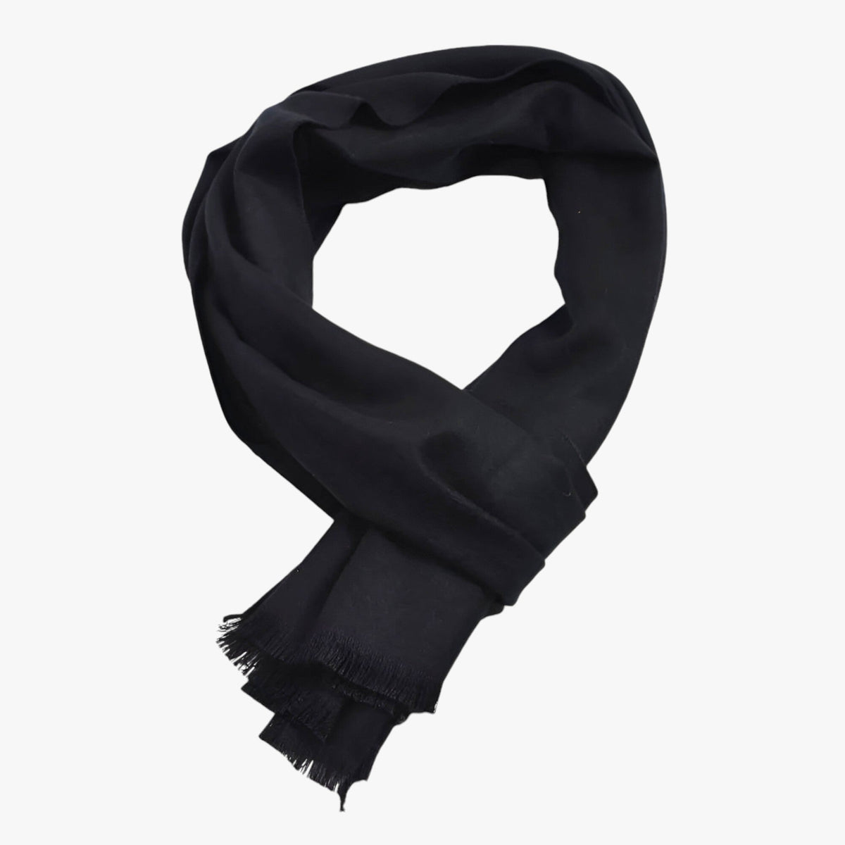 Einfarbiger Kaschmir-Schal in Schwarz – weich und elegant