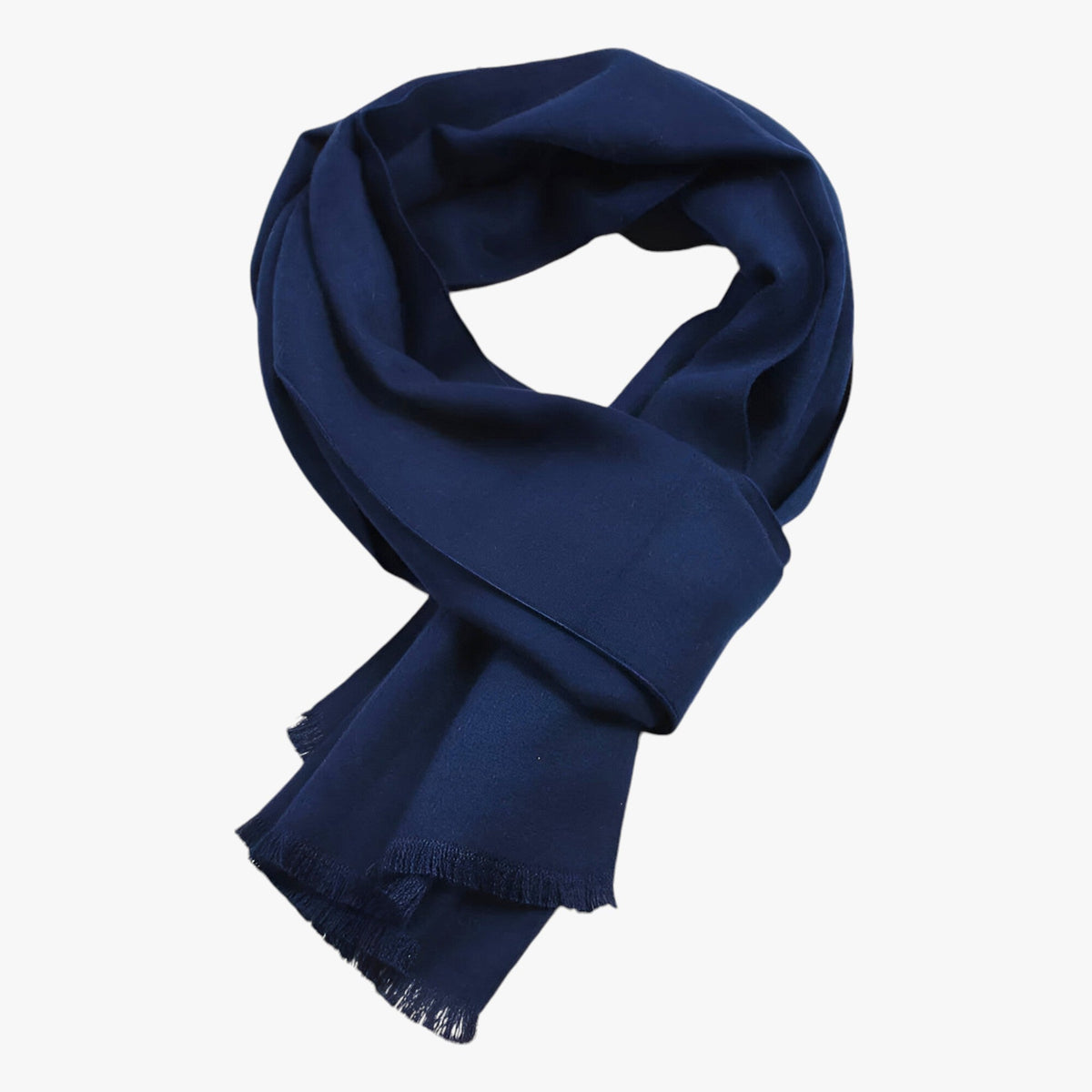 Einfarbiger Kaschmir-Schal in Marineblau – stilvoller Winterschal