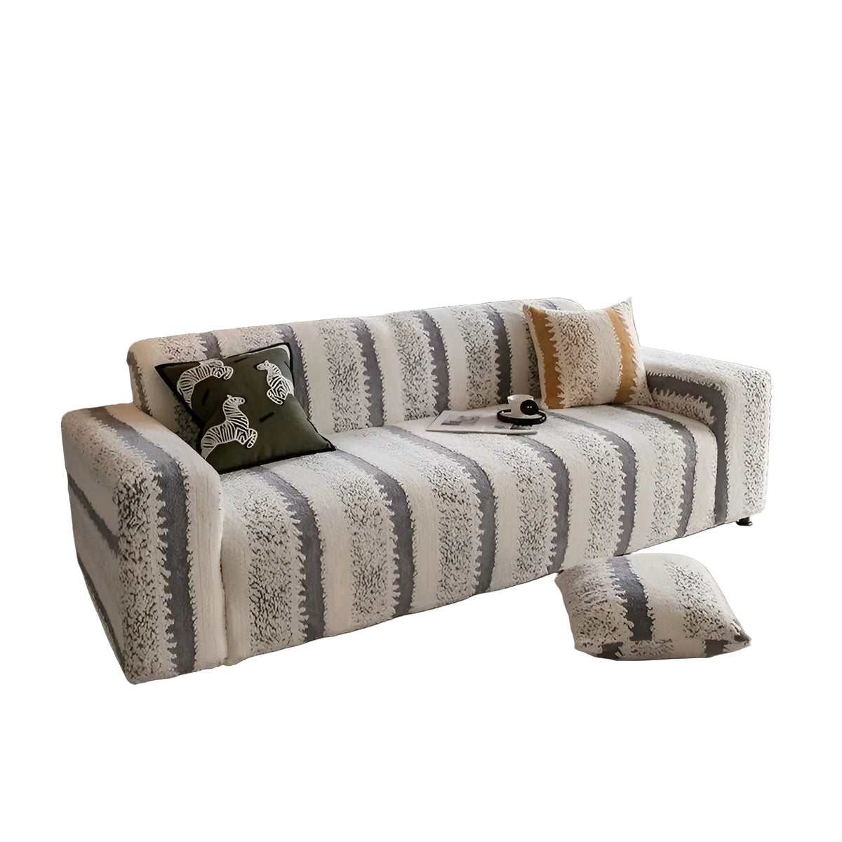 Plüsch-Sofabezug (2 Stück) – Weich warm und dekorativ | Schützt Ihr Sofa stilvoll - Sofabezug