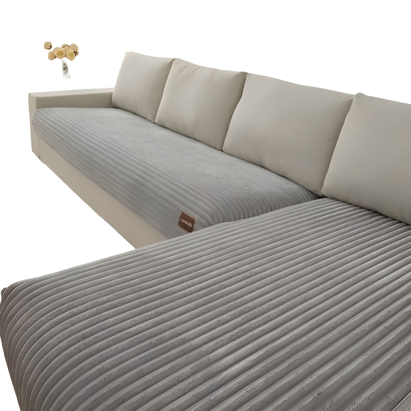 Plüsch Sofaüberwurf – Weich und Dick | Rutschfest & Waschbar für Sofa Wohnzimmer oder Büro - Sofabezug