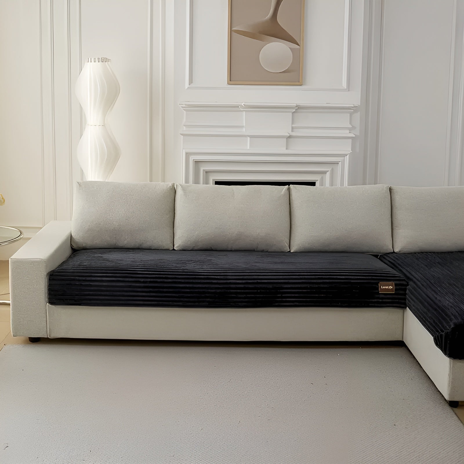 Plüsch Sofaüberwurf – Weich und Dick | Rutschfest & Waschbar für Sofa Wohnzimmer oder Büro - Sofabezug