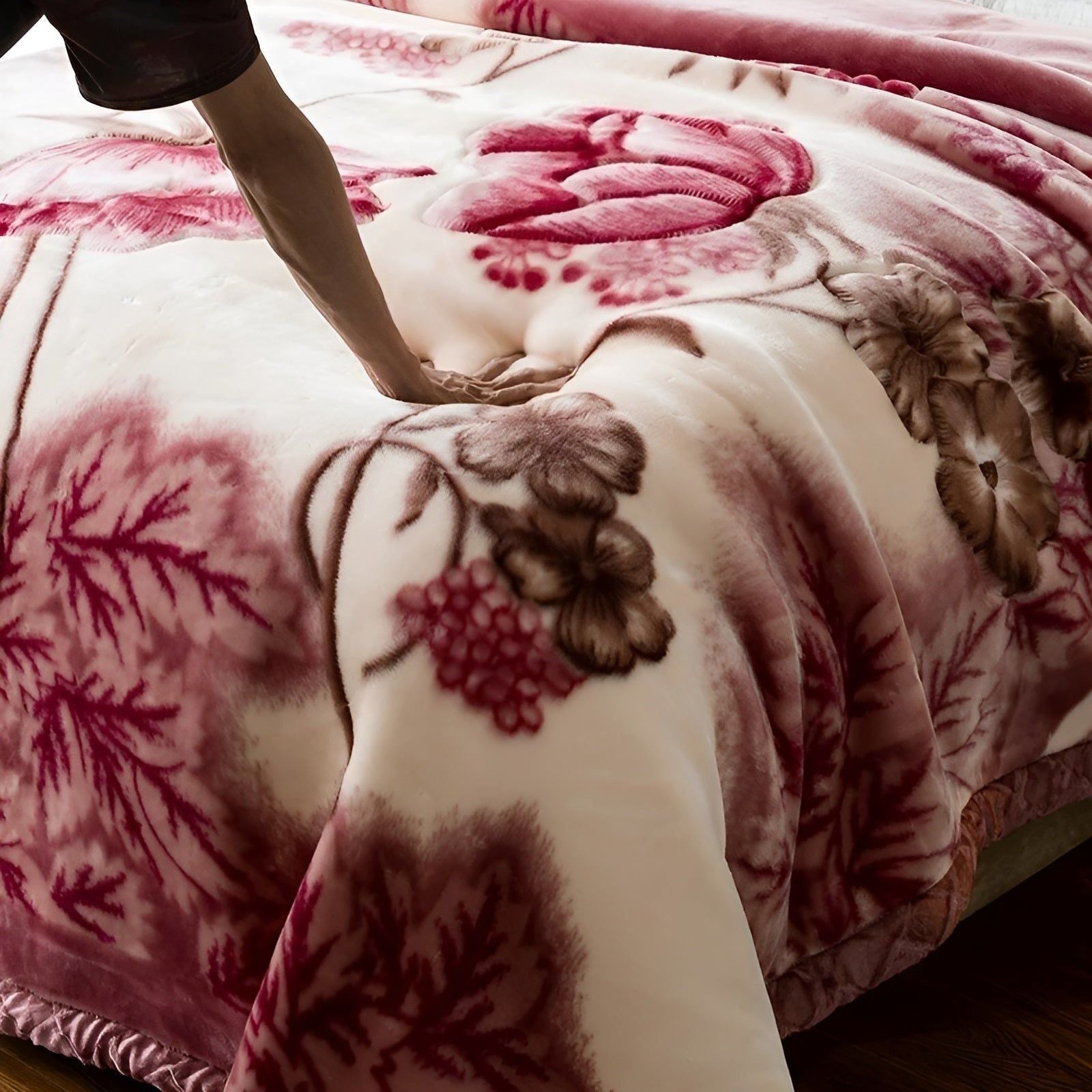 PlushDream Decke - Weiche Kunstfell-Mikrofaser Doppellagige Plüschdecke - Decke