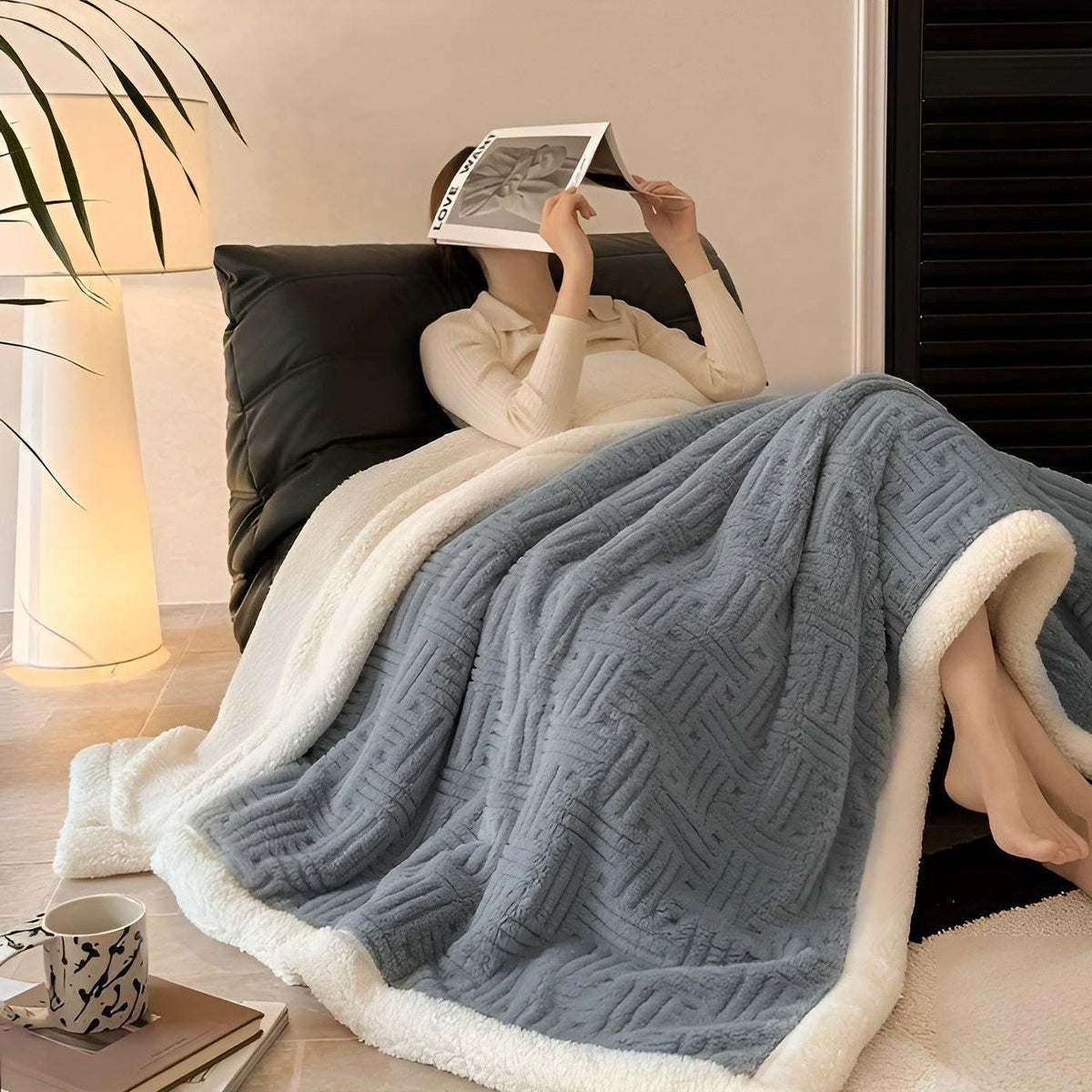 PlushHaven Decke – Beidseitige weiche Plüschdecke für alle Jahreszeiten - Decke