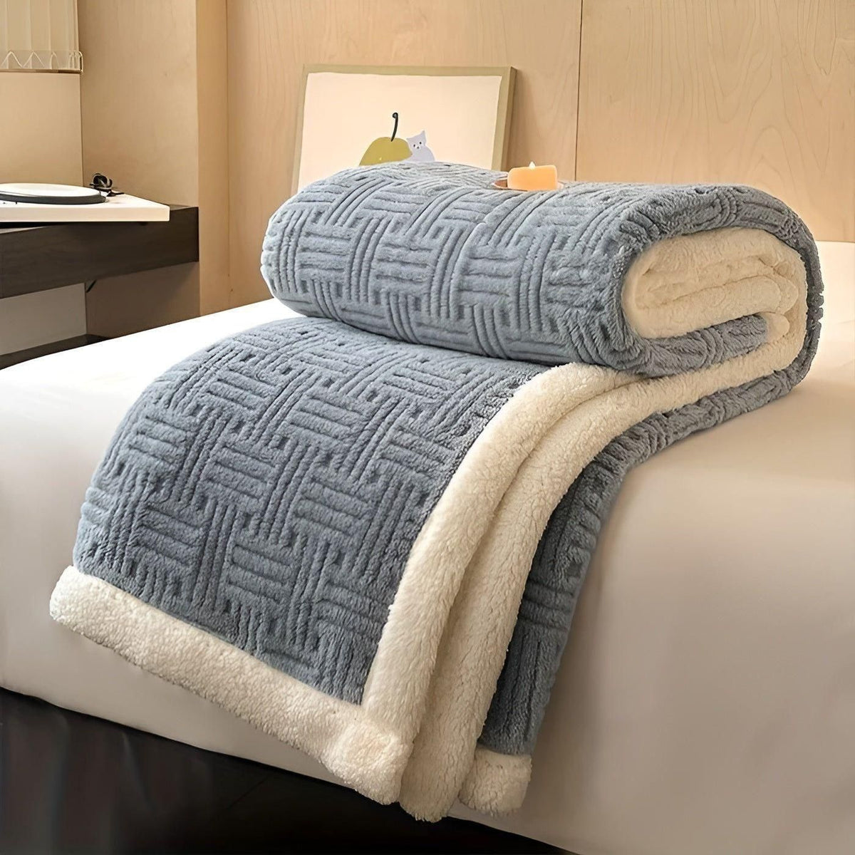 PlushHaven Decke – Beidseitige weiche Plüschdecke für alle Jahreszeiten - Decke