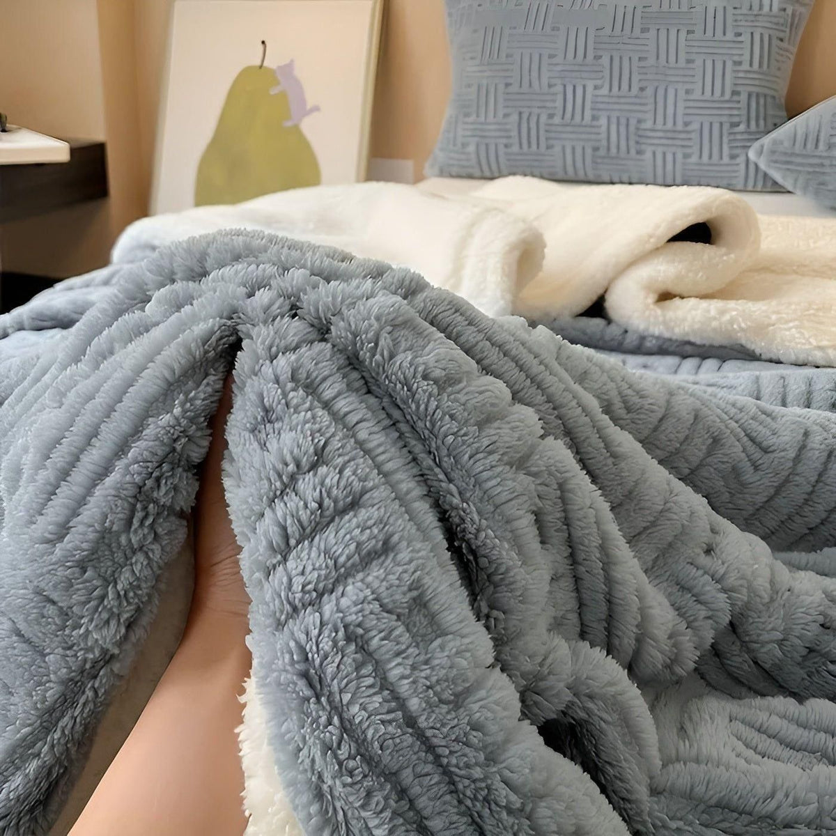 PlushHaven Decke – Beidseitige weiche Plüschdecke für alle Jahreszeiten - Decke