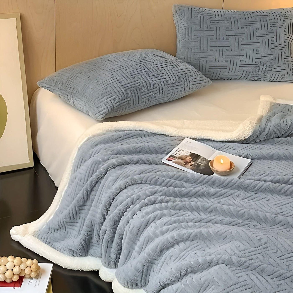PlushHaven Decke – Beidseitige weiche Plüschdecke für alle Jahreszeiten - Decke