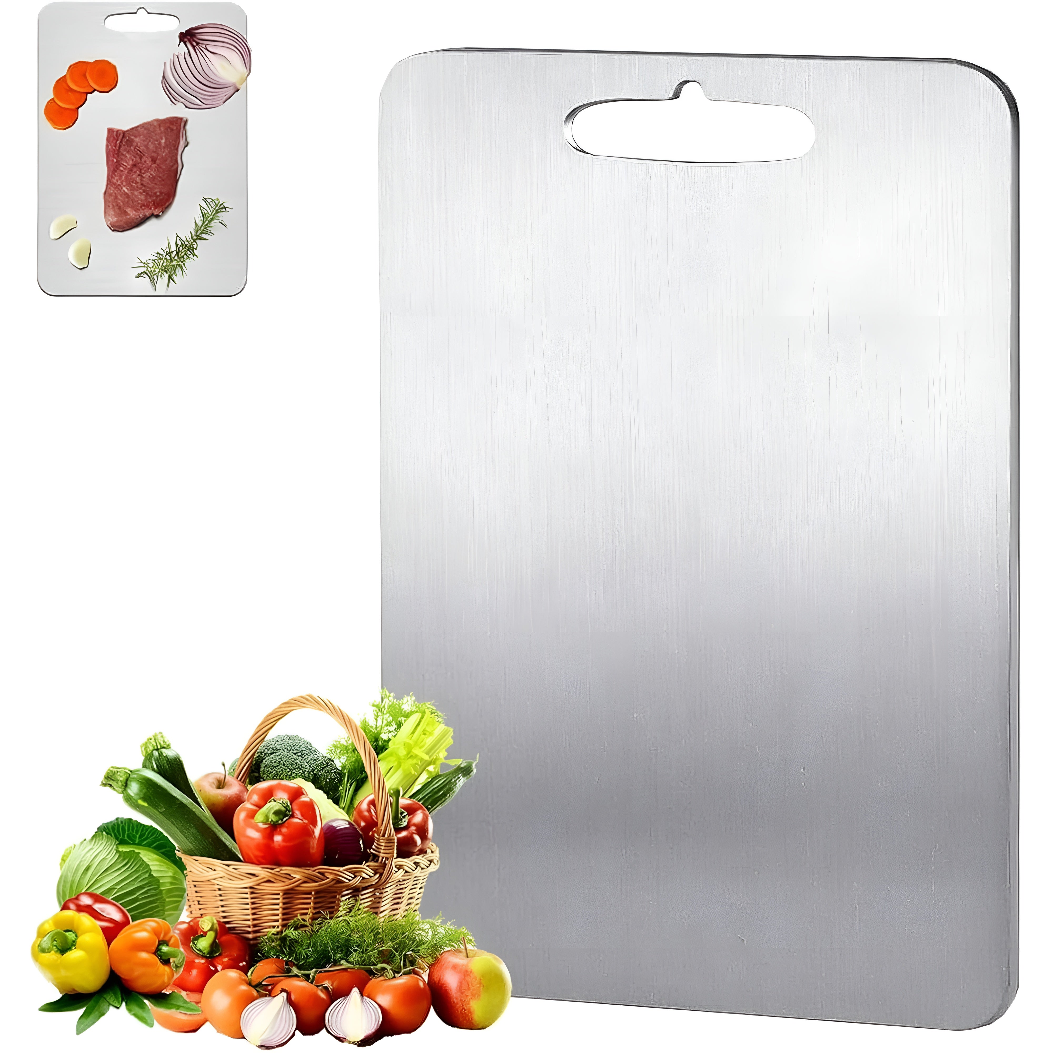 Premium Titan-Schneidebrett – Extrem Widerstandsfähig und Hygienisch | Perfekt zum Schneiden von Fleisch Gemüse
