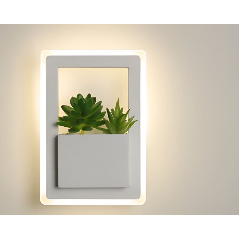 EcoChic Glow - Minimalistische Nordic Art Pflanzenwandlampe für Stilvolle Glühen - Elegare