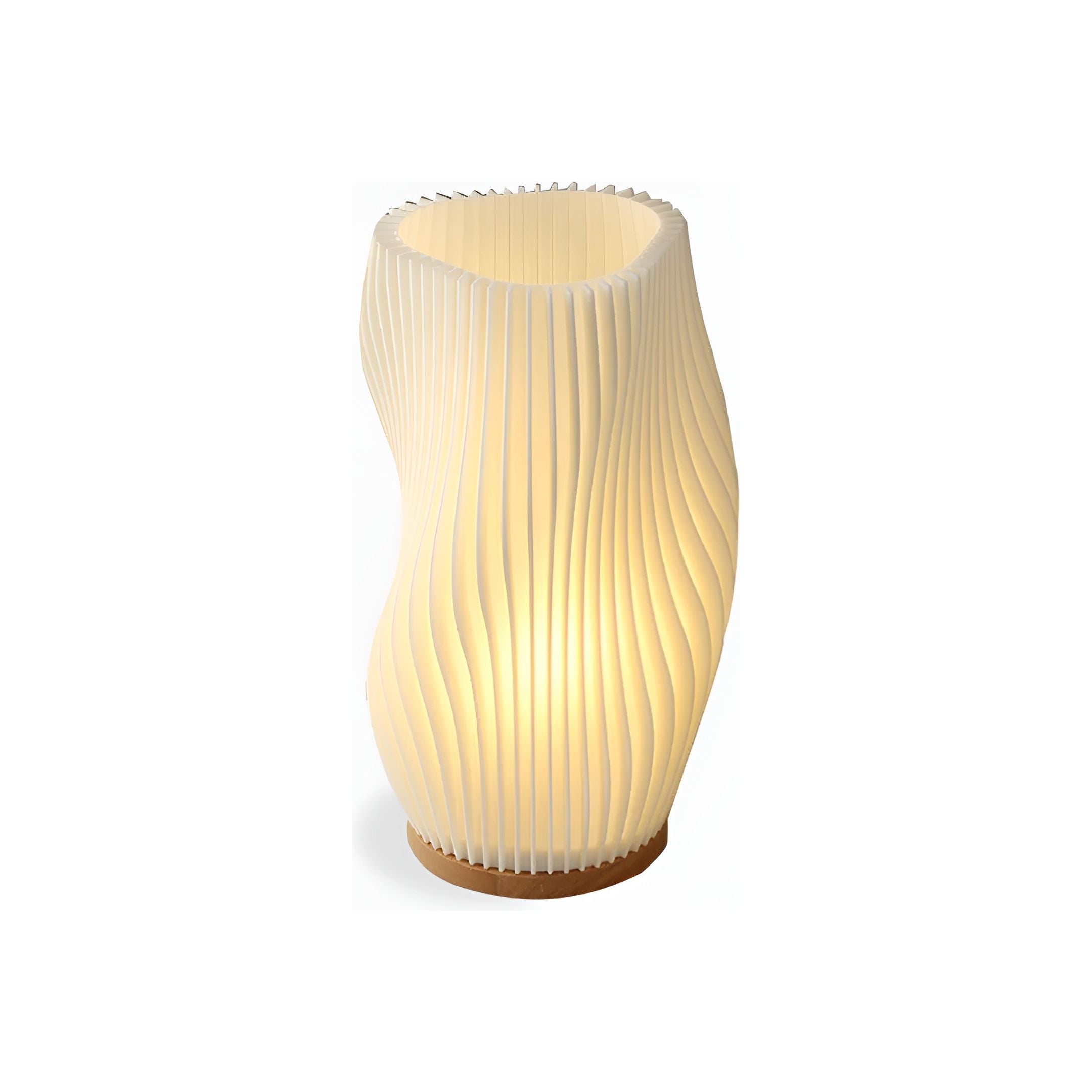 ChicPleats Lampe - Luxuriöses Französisches Creme Plissee Schreibtischlampe für Eine Gemütliche Atmosphäre - Elegare