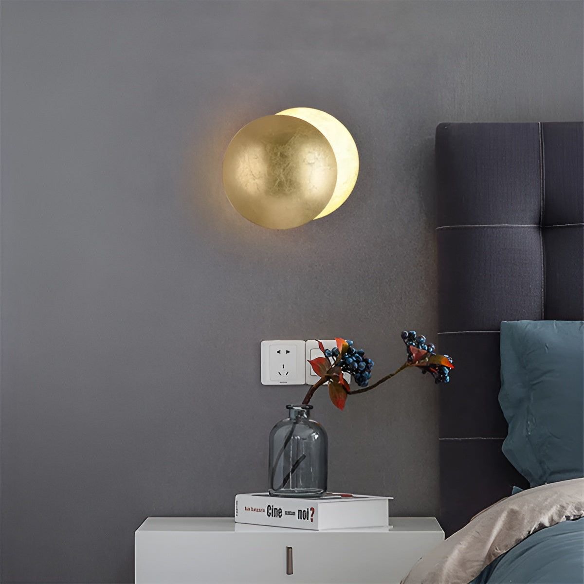 Lunar Shine - Luxuriöse moderne Eclipse-Wandleuchte für Innenräume - Elegare