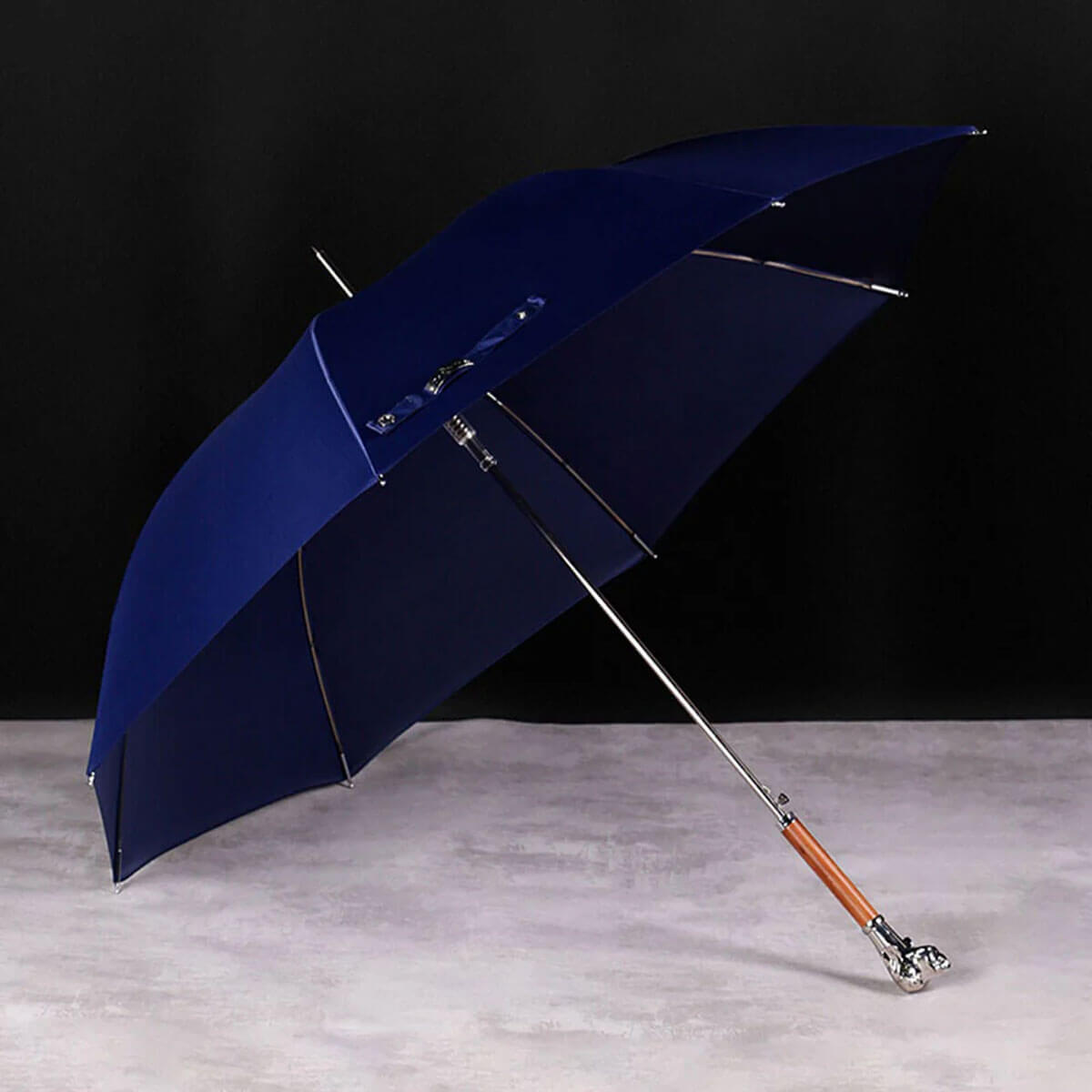Regenschirm mit Hundekopfgriff – 112 cm Stockschirm - Regenschirme