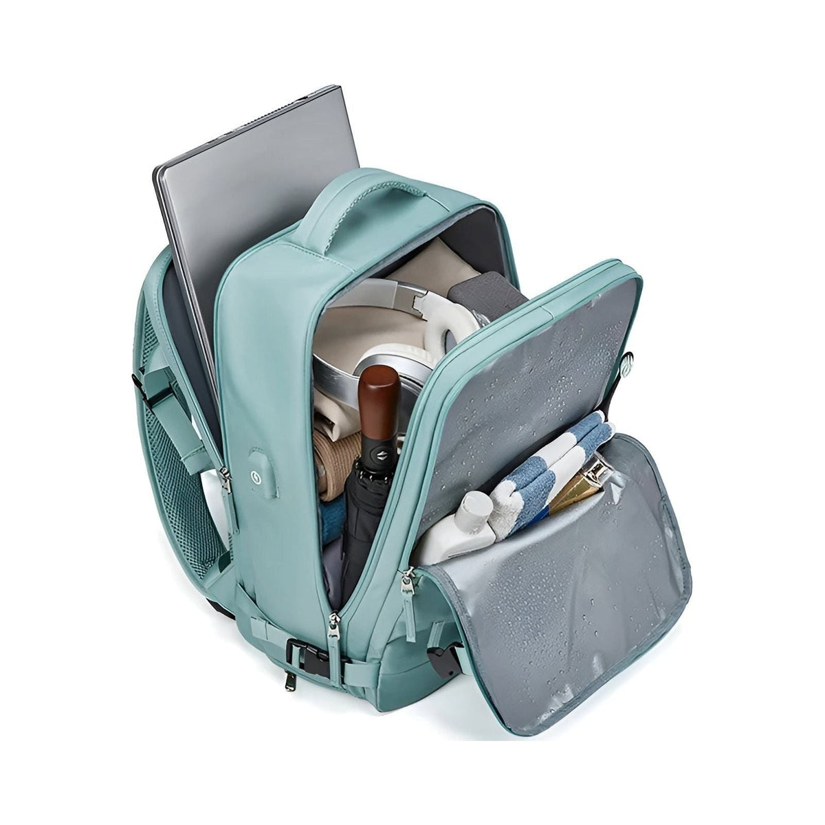Reiserucksack mit USB-Anschluss – Geräumiges Fach | Ideal für Schule und Außenbereich Aktivitäten - Rucksack