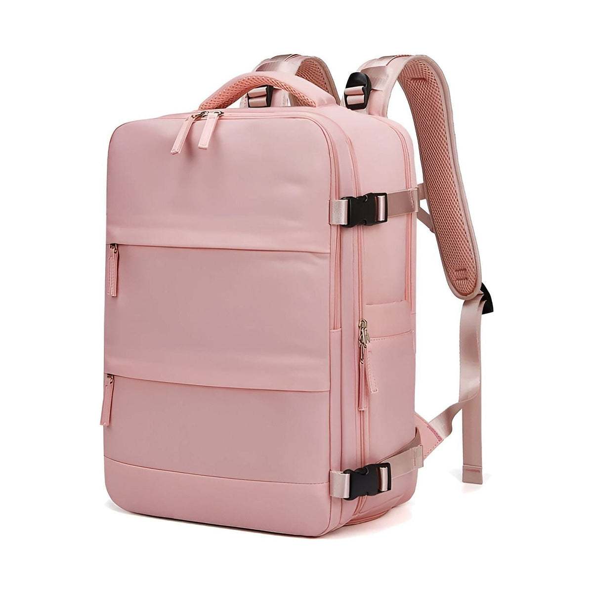 Reiserucksack mit USB-Anschluss – Geräumiges Fach | Ideal für Schule und Außenbereich Aktivitäten - Rosa - Rucksack