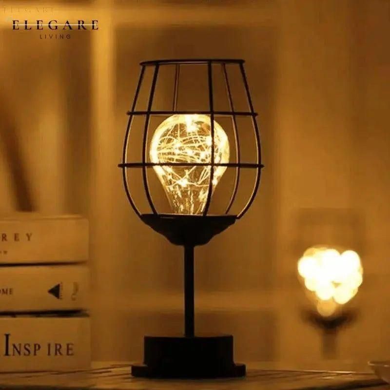 Retro Illumina - LED-Tischleuchte - Weinglas - Tischlampe