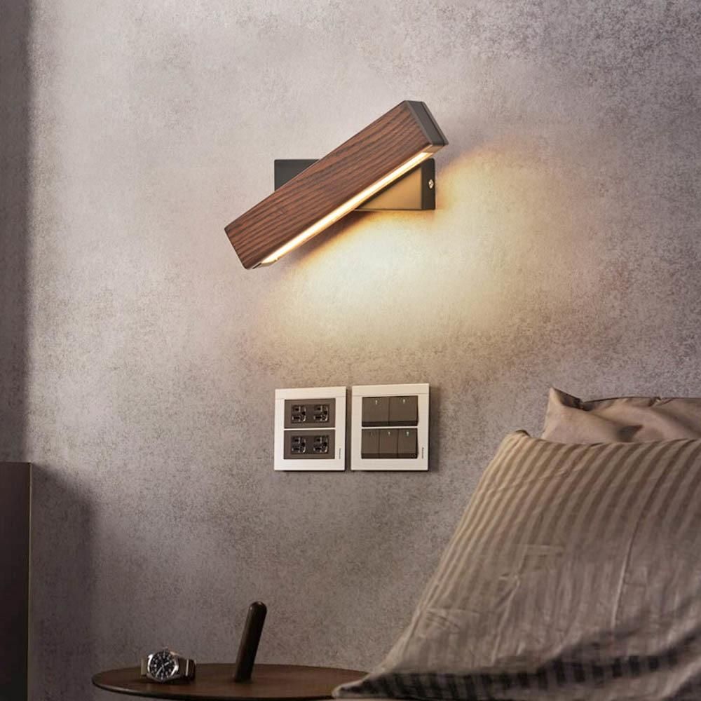 BrightCharm Lights - Moderne Holz-LED-Lampe Elegare