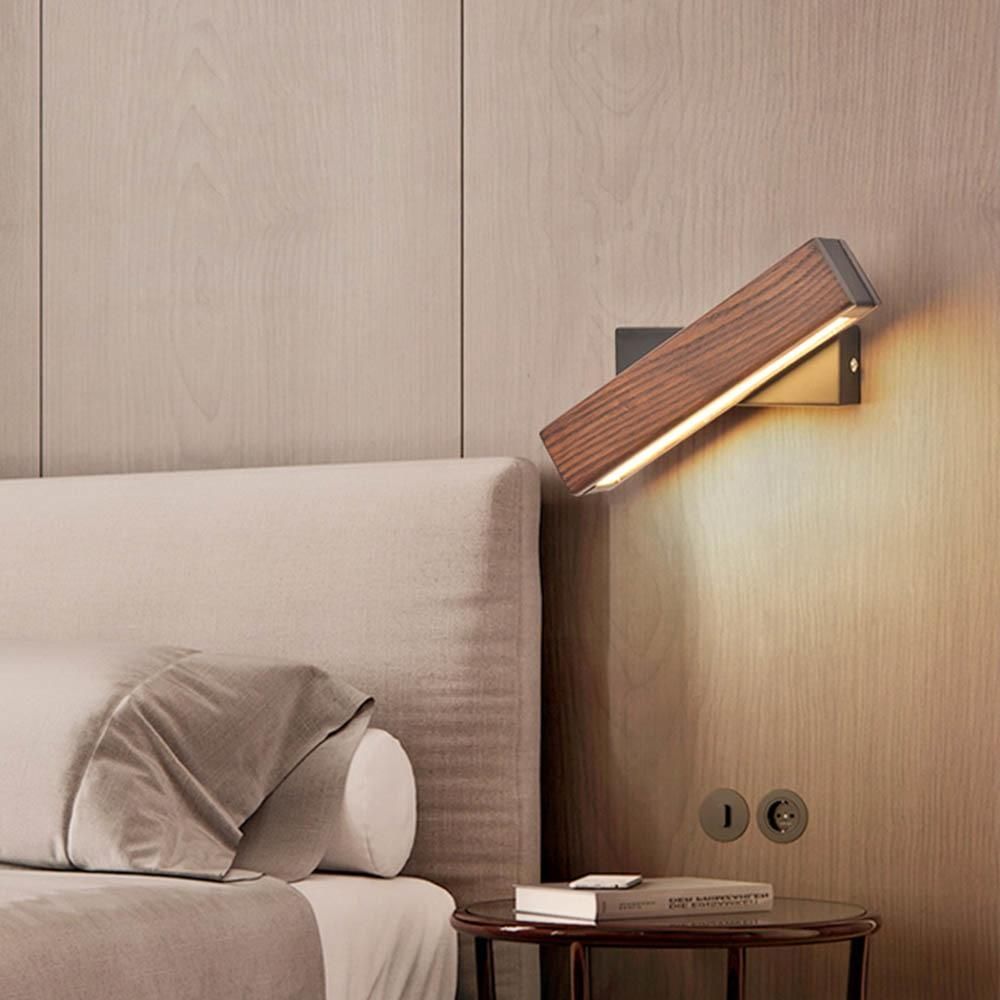 BrightCharm Lights - Moderne Holz-LED-Lampe Elegare