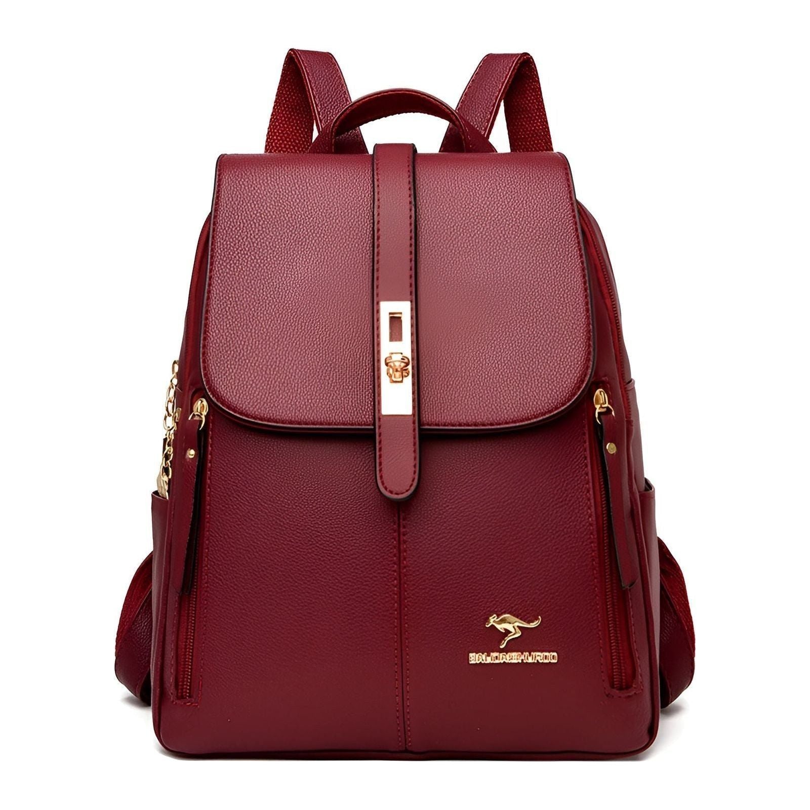 Rucksack Damen – Hochwertig und Luxuriös | Perfekt für Alltag und Büro - Burgunderrot - Rucksack