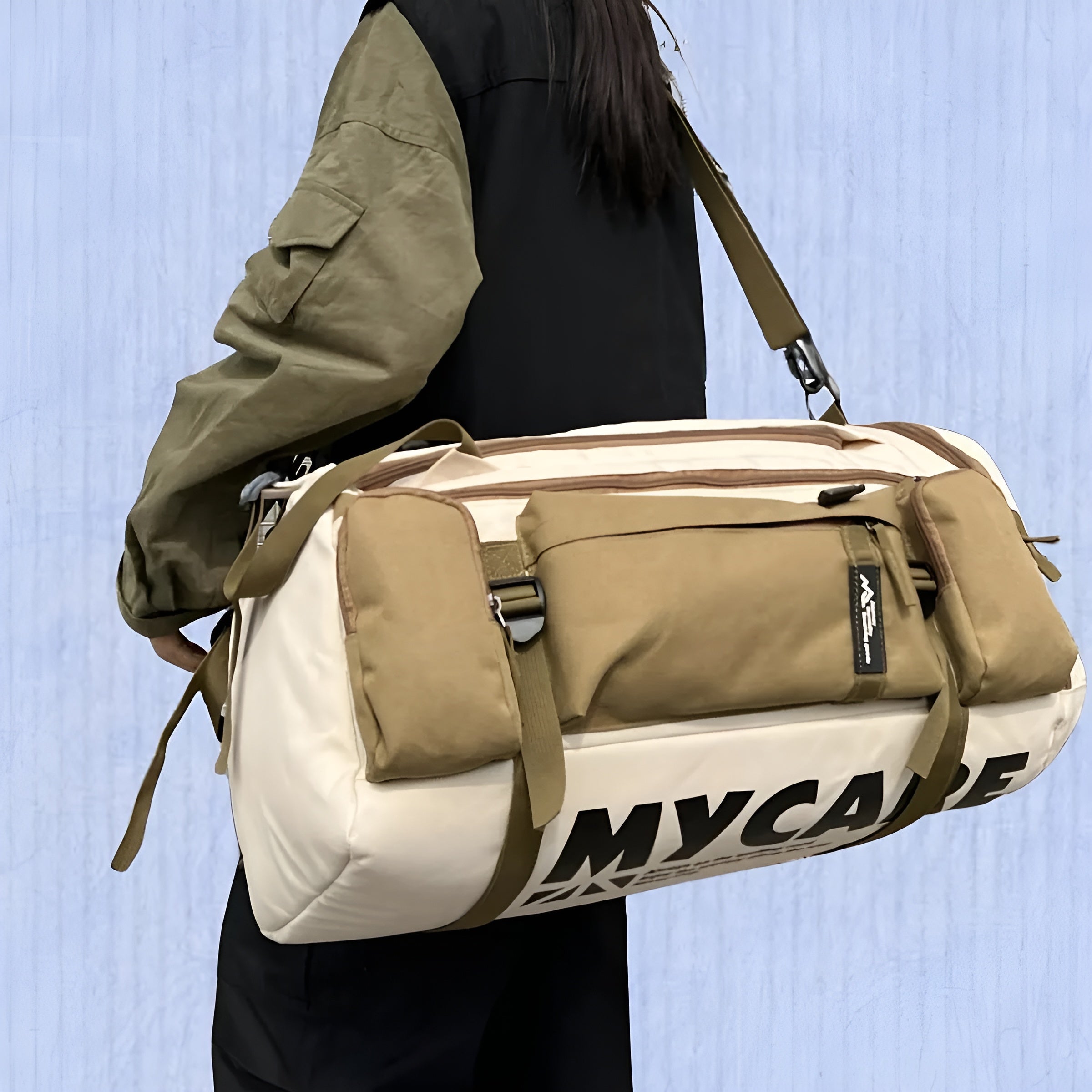 Rucksack – Geräumiges Ergonomische Schultergurte für komfortables Reisen - Grau/Schwarz - Reisetasche