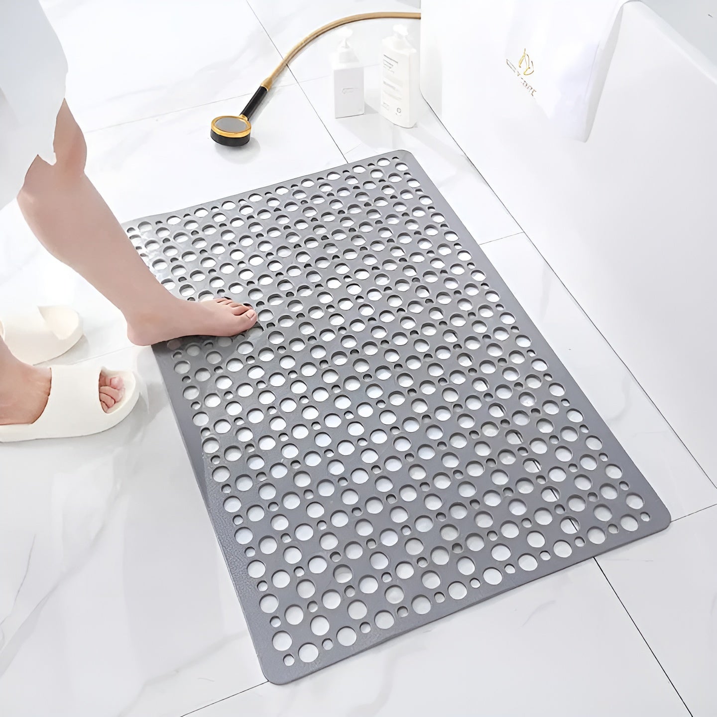 Rutschfeste Duschmatte – Antibakteriell und Hygienisch | Sicherer Halt im Bad - Badematte