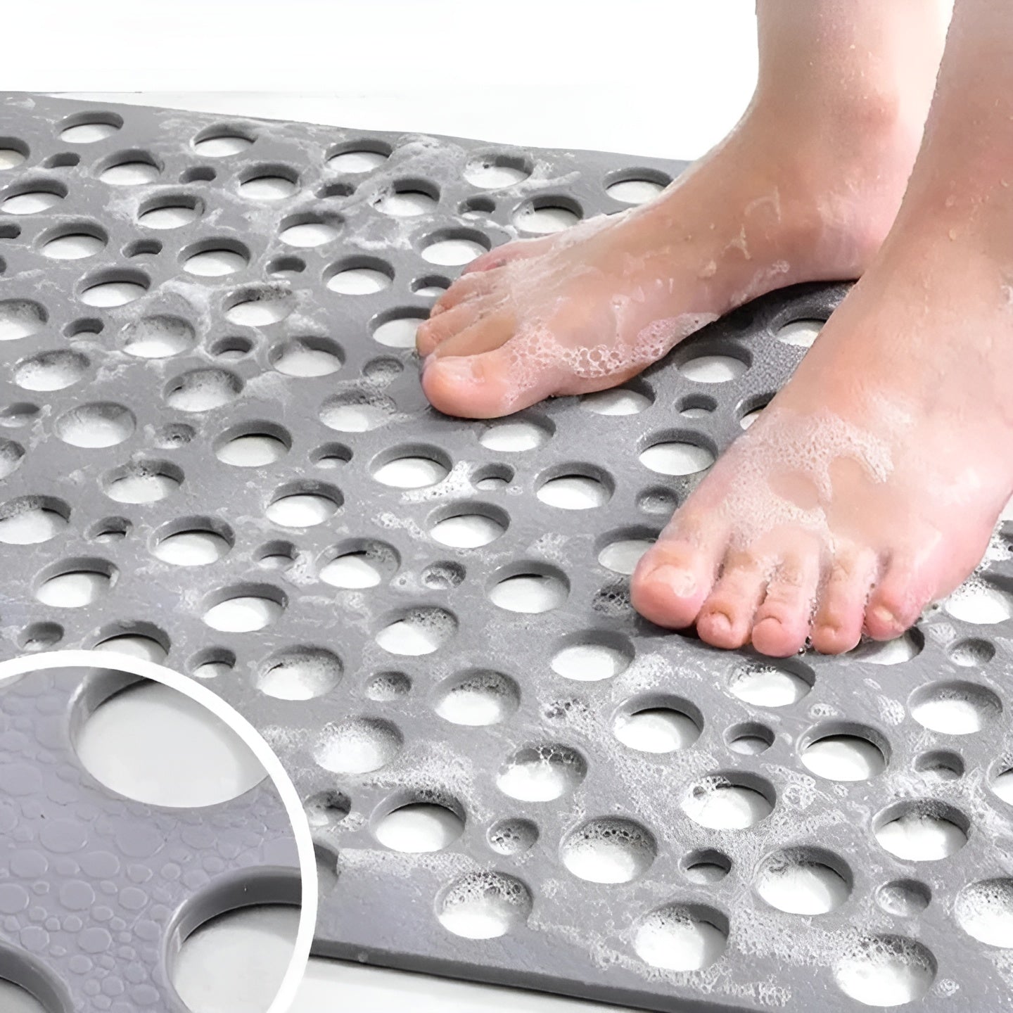 Rutschfeste Duschmatte – Antibakteriell und Hygienisch | Sicherer Halt im Bad - Badematte