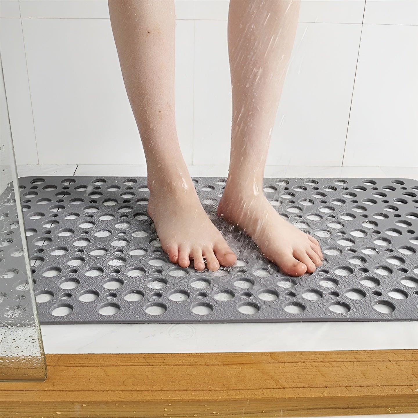 Rutschfeste Duschmatte – Antibakteriell und Hygienisch | Sicherer Halt im Bad - Badematte