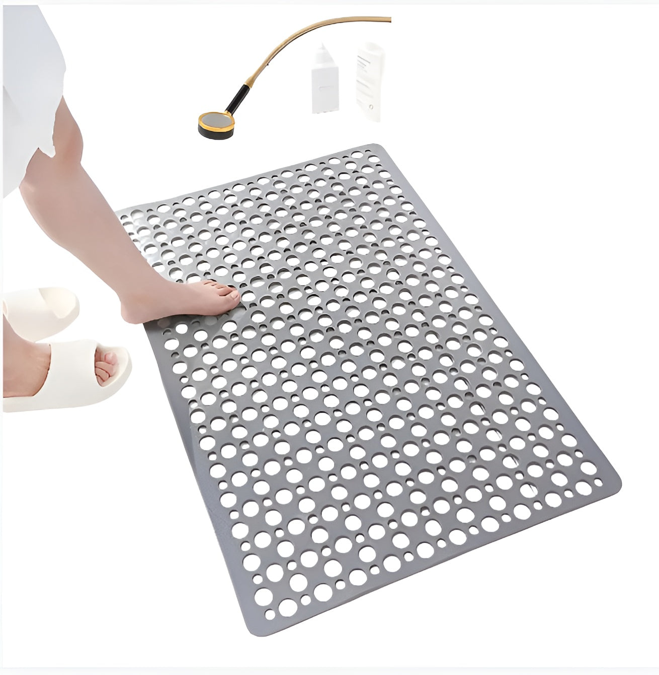 Rutschfeste Duschmatte – Antibakteriell und Hygienisch | Sicherer Halt im Bad - Badematte