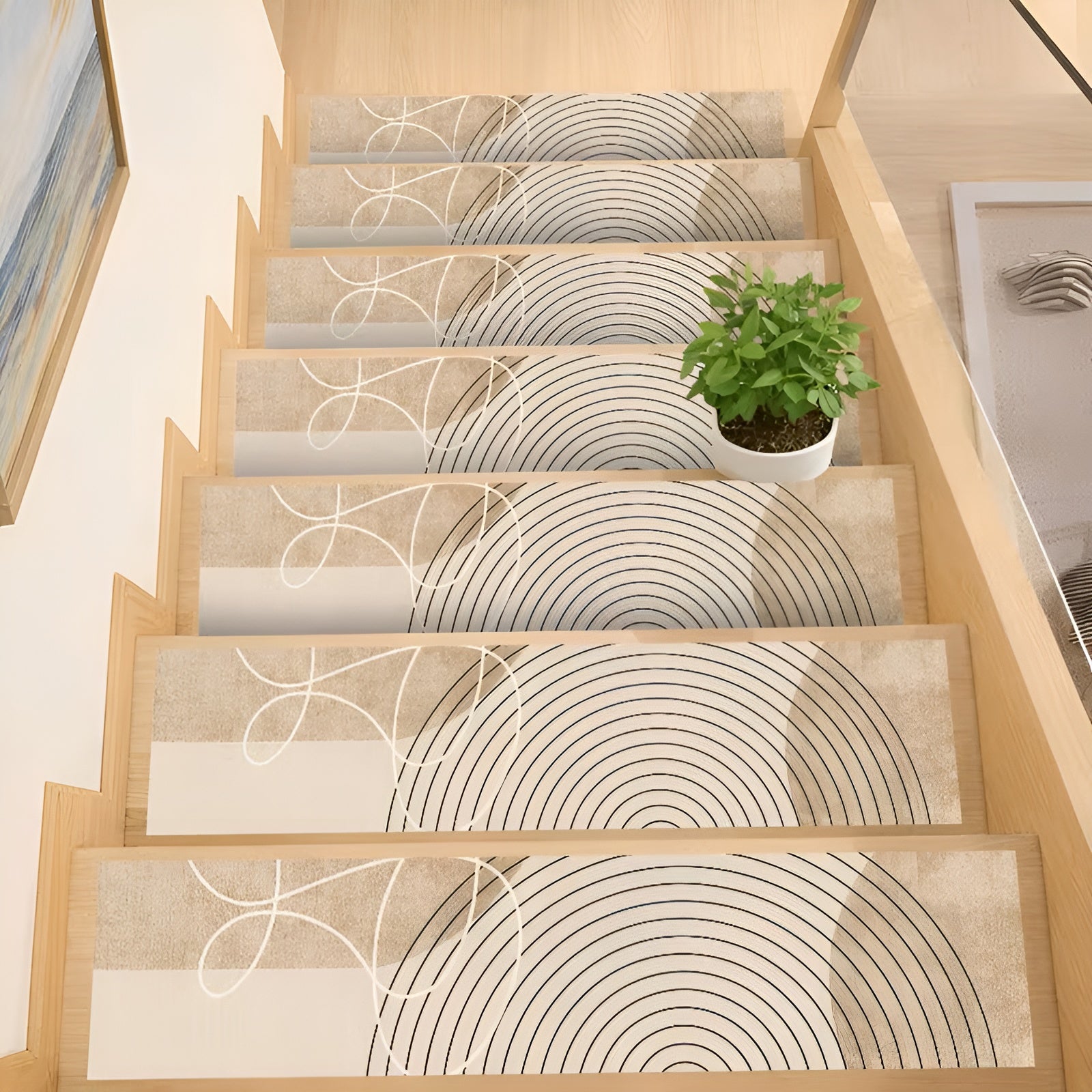 Rutschfeste Treppenstufenmatten – Modernes Design für sichere Schritte im Zuhause - Treppenläufer