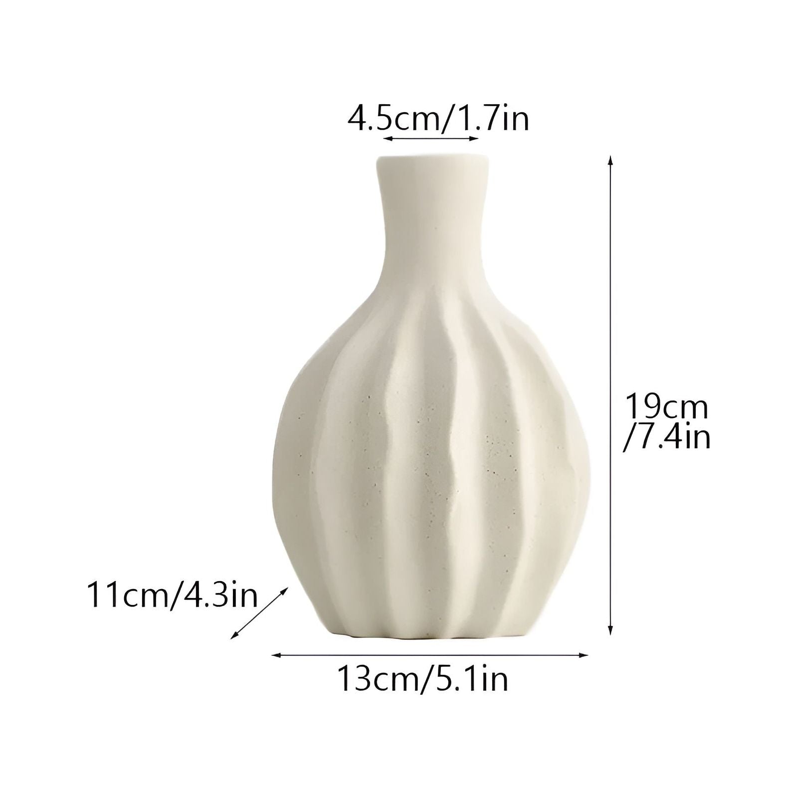 NordicBloom Vase - Minimalistische Unglasierte Keramikvase im Nordischen Design - Elegare